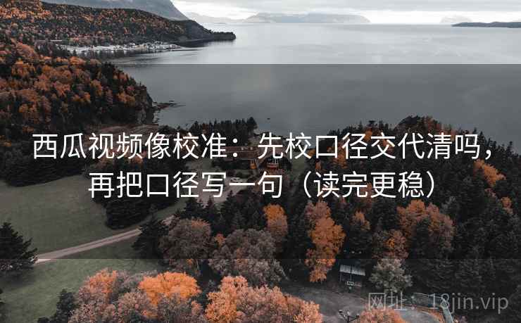 西瓜视频像校准:先校口径交代清吗,再把口径写一句(读完更稳) 西瓜视频像校准:先校口径交代清吗,再把口径写一句(读完更稳)
